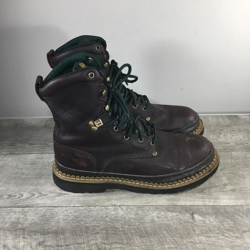 Mens Georgia Giant G8374 Work Steel Work Boots Waterproof Leather Size 10.5 M